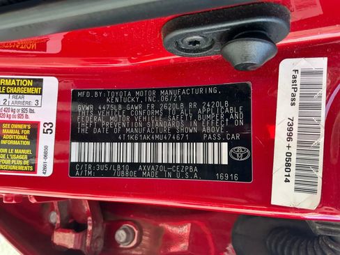 Used 2021 Toyota Camry XSE w/ Navigation Package image 37