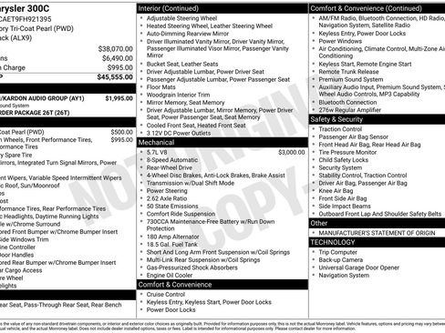 Used 2015 Chrysler 300 C w/ Harman/Kardon Audio Group RWD image 4