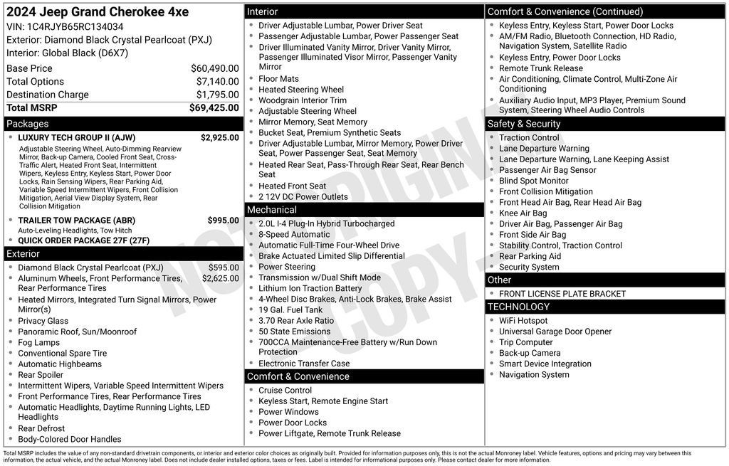 New 2024 Jeep Grand Cherokee Limited 4xe w/ Luxury Tech Group II AWD/4WD image 6
