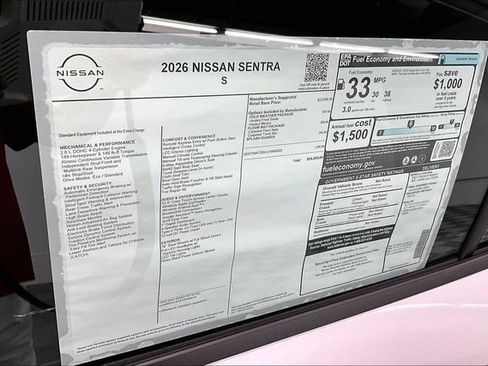 New 2026 Nissan Sentra S FWD image 39