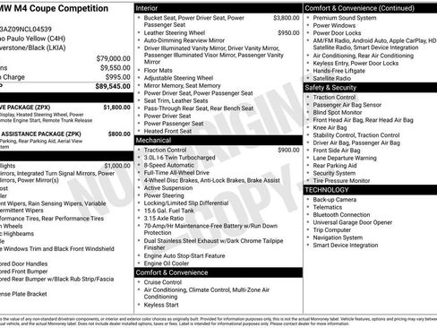 Used 2022 BMW M4 xDrive Competition w/ Executive Package AWD/4WD image 4