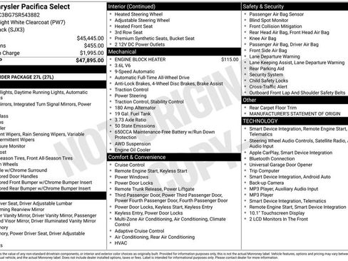 Used 2025 Chrysler Pacifica Select AWD/4WD image 15