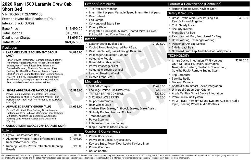 Used 2020 RAM 1500 Laramie RWD image 5