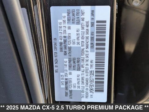 New 2025 MAZDA CX-5 2.5 Turbo w/ Premium Package image 15