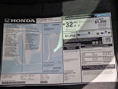 New 2025 Honda Accord SE image 17
