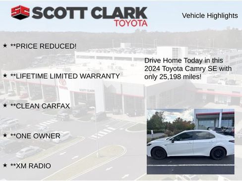 Used 2024 Toyota Camry SE w/ Convenience Package FWD image 13