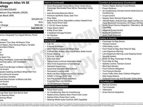 Used 2019 Volkswagen Atlas SE image 1