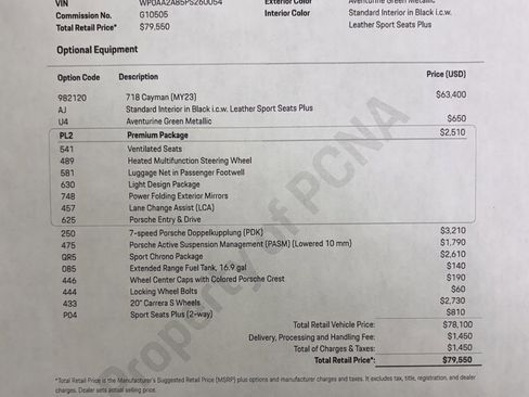 Used 2023 Porsche 718 Cayman T w/ Sport Chrono Package image 43