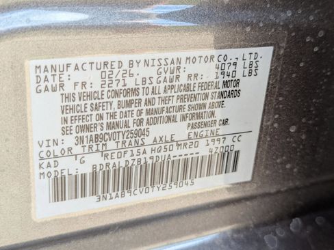 New 2026 Nissan Sentra SV w/ Floor Mat Package FWD image 32