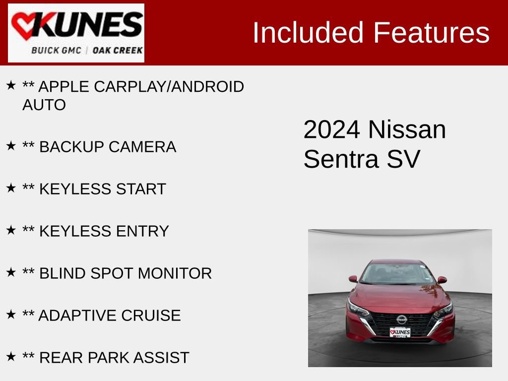 Used 2024 Nissan Sentra SV FWD image 2