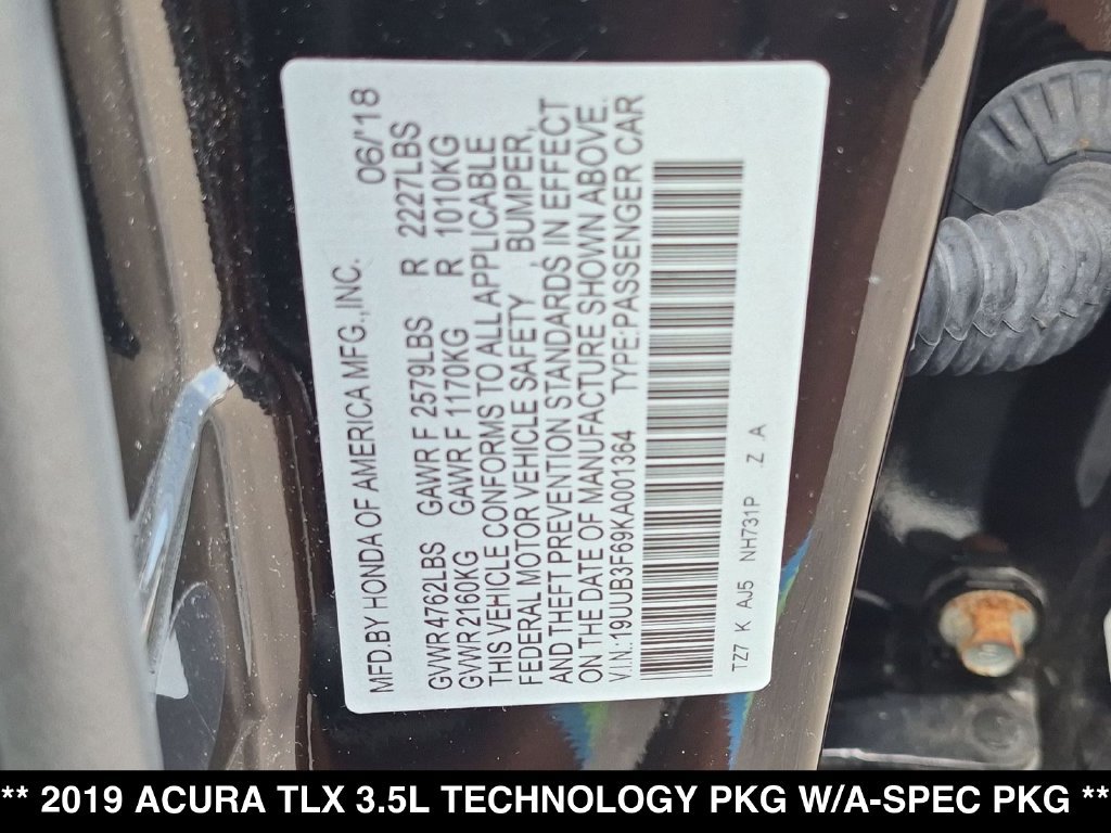 Used 2019 Acura TLX w/ Technology & A-SPEC Package AWD/4WD image 30