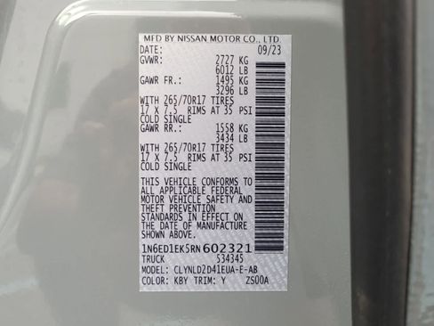 Used 2024 Nissan Frontier PRO-4X w/ Pro Premium Package image 7