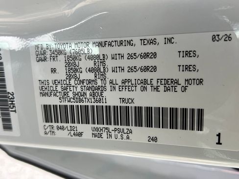 New 2026 Toyota Tundra Limited w/ Limited PVM Package AWD/4WD image 26