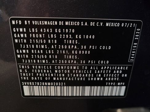 Used 2022 Volkswagen Taos SE FWD image 33