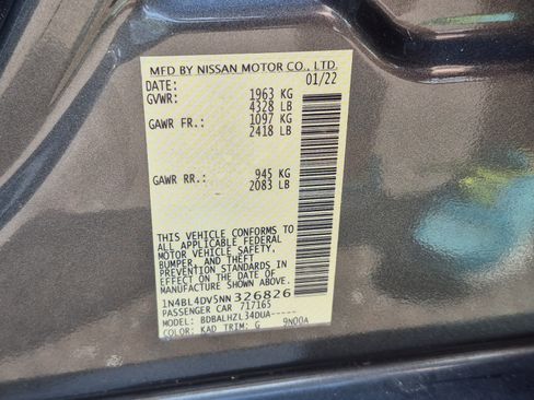 Certified 2022 Nissan Altima 2.5 SV FWD image 34