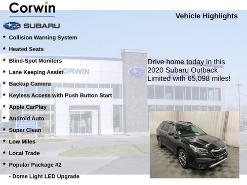 Used 2020 Subaru Outback Limited w/ Popular Package #2 image 6
