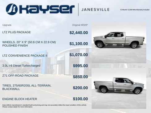 Certified 2020 Chevrolet Silverado 1500 LTZ w/ LTZ Plus Package AWD/4WD image 2