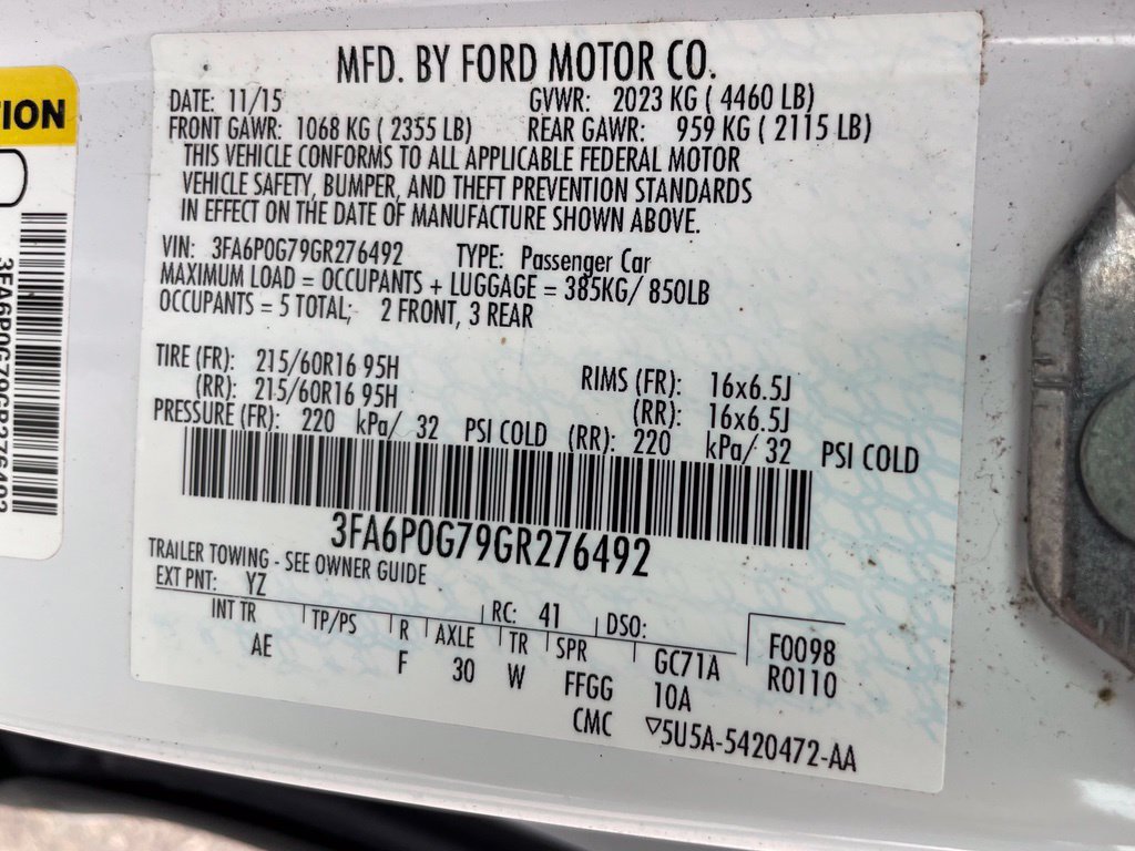 Used 2016 Ford Fusion S FWD image 28