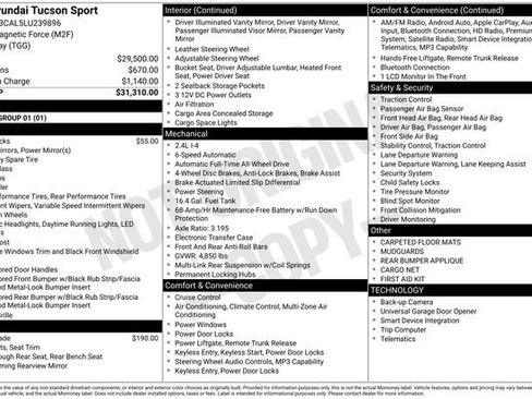 Used 2020 Hyundai Tucson Sport AWD/4WD image 5