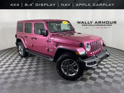 Used 2022 Jeep Wrangler Unlimited Sahara w/ LED Lighting Group AWD/4WD image 1