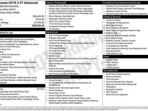 Certified 2026 Genesis GV70 2.5T Advanced AWD/4WD image 18