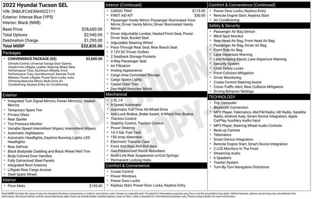 Used 2022 Hyundai Tucson SEL w/ Convenience Package AWD/4WD image 32