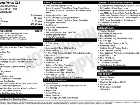 Used 2021 Toyota Venza XLE w/ Softex Package image 6