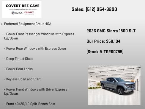 New 2026 GMC Sierra 1500 SLT AWD/4WD image 7