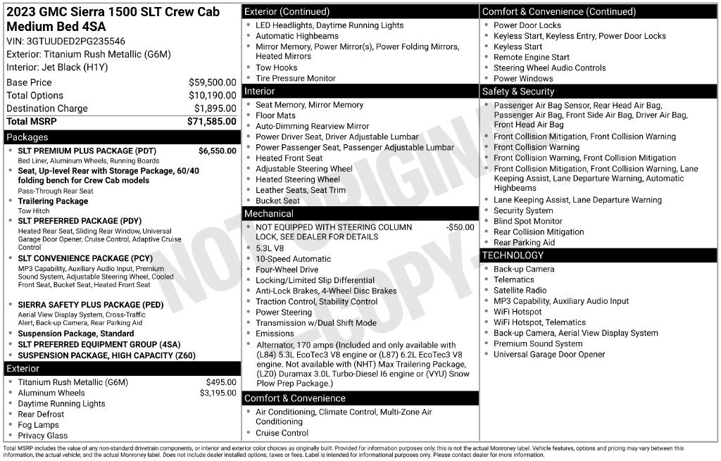 Used 2023 GMC Sierra 1500 SLT w/ SLT Premium Plus Package AWD/4WD image 2