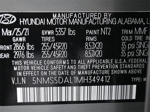 Used 2021 Hyundai Santa Fe Calligraphy image 7