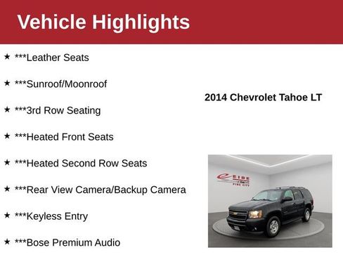 Used 2014 Chevrolet Tahoe LT w/ Luxury Package image 3