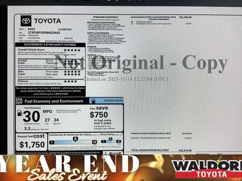 New 2025 Toyota RAV4 LE image 16