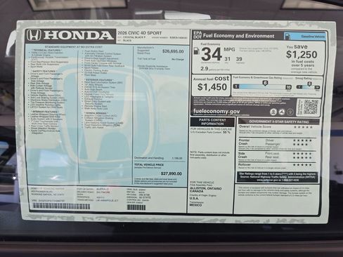 New 2026 Honda Civic Sport image 25