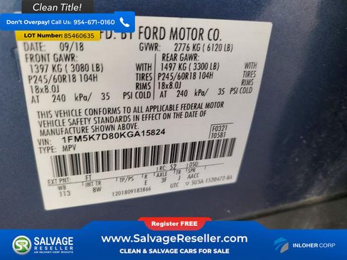 Used 2019 Ford Explorer XLT FWD image 17