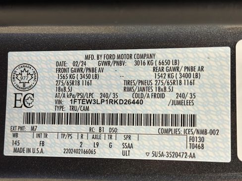 Used 2024 Ford F150 XLT w/ Equipment Group 302A MID AWD/4WD image 28
