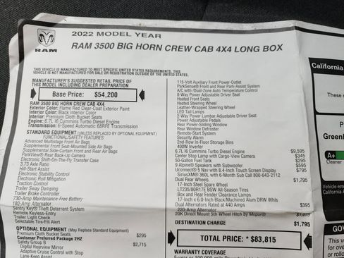 Used 2022 RAM 3500 Big Horn w/ Level C Equiment Group image 52