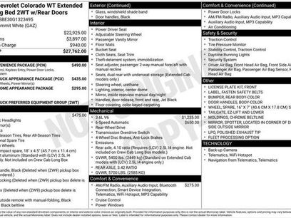 Used 2016 Chevrolet Colorado W/T w/ WT Convenience Package
