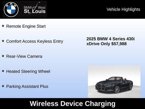 Used 2025 BMW 430i xDrive Convertible w/ Premium Package image 89