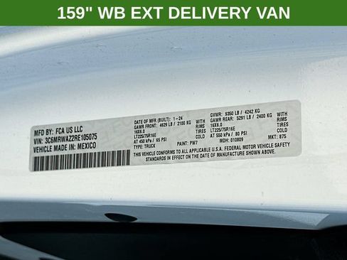 New 2024 RAM ProMaster 3500 w/ Delivery Van Package FWD image 18
