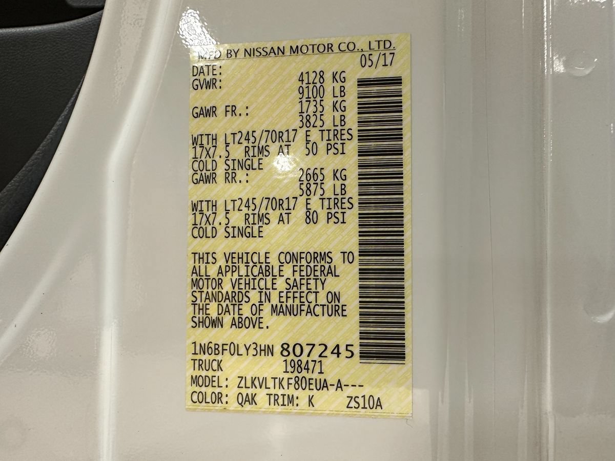 Used 2017 Nissan NV 2500 SV w/ Technology Package RWD image 24