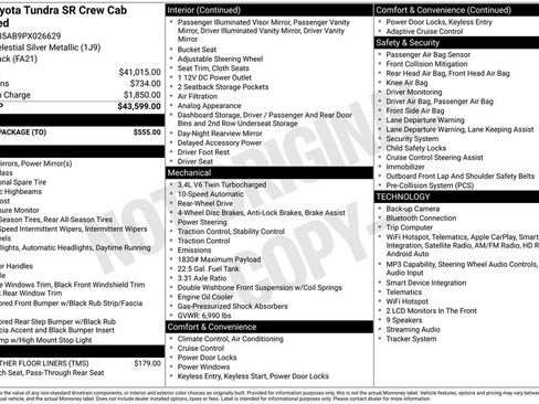 Used 2023 Toyota Tundra SR w/ SR Tow Package RWD image 6