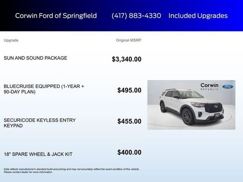New 2026 Ford Explorer ST w/ Sun And Sound Package image 5