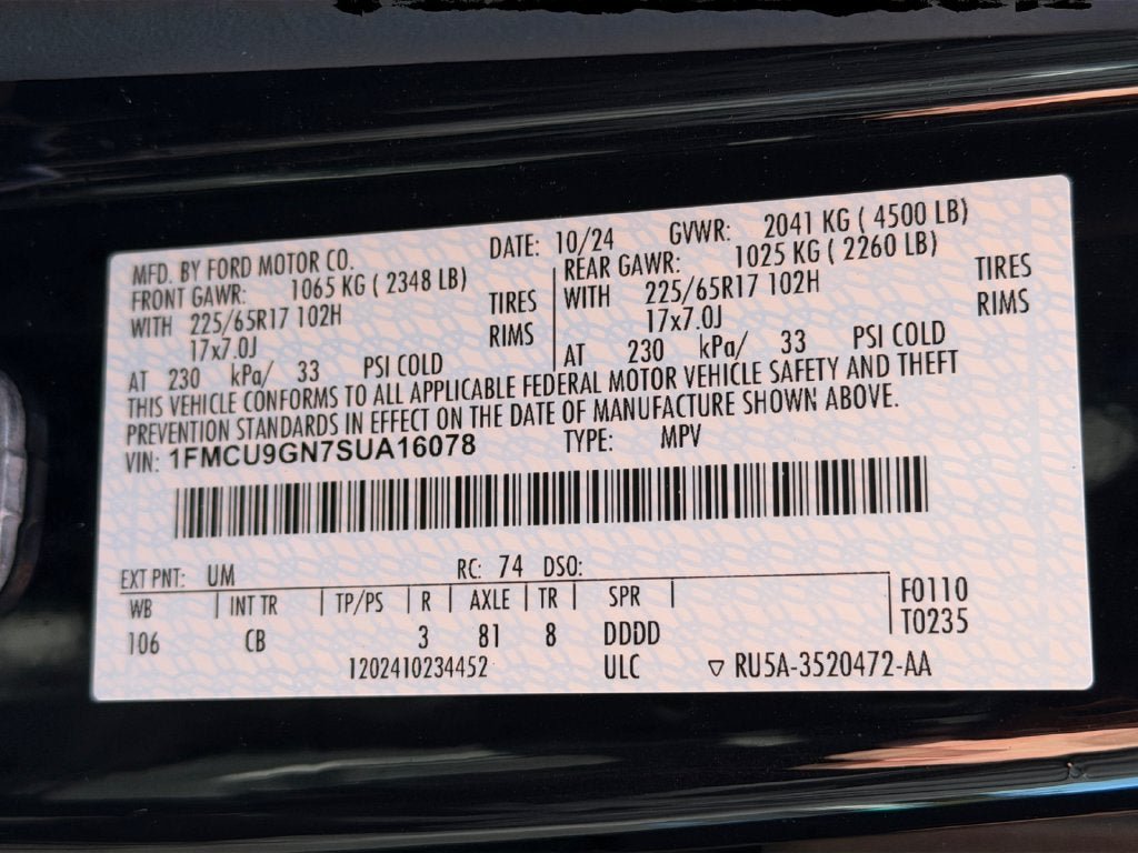 Used 2025 Ford Escape Active AWD/4WD image 36