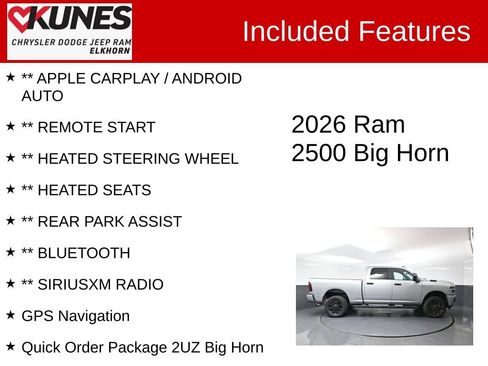 Used 2026 RAM 2500 Big Horn AWD/4WD image 2