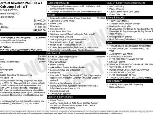 Used 2020 Chevrolet Silverado 2500 W/T w/ WT Fleet Convenience Package RWD image 12