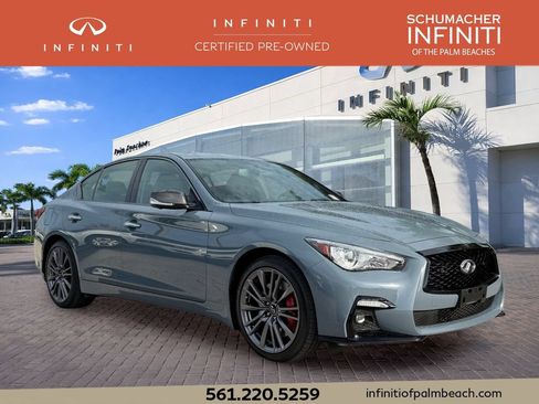 Used 2023 INFINITI Q50 Red Sport 400 w/ Carbon Fiber Package AWD/4WD image 1