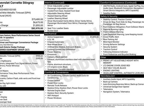 Used 2025 Chevrolet Corvette Stingray Preferred Cpe w/ 2LT RWD image 52