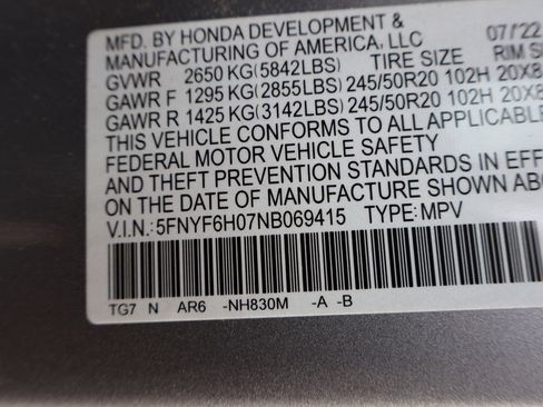 Used 2022 Honda Pilot Elite image 13