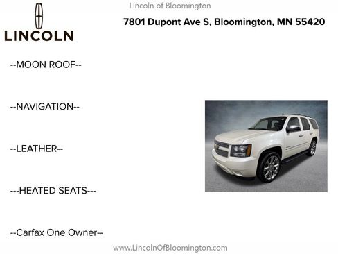 Used 2012 Chevrolet Tahoe LTZ AWD/4WD image 5