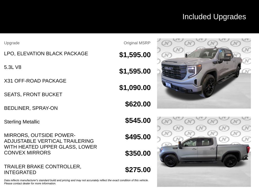 Used 2024 GMC Sierra 1500 Elevation w/ LPO, Elevation Black Package AWD/4WD image 3